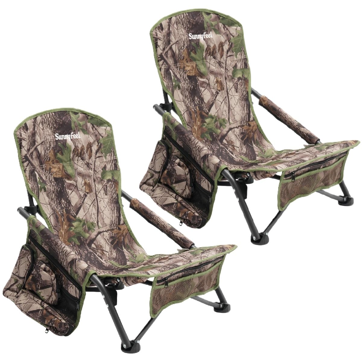 SUNNYFEEL Lightweight Mesh Camping Chair with Storage Pocket