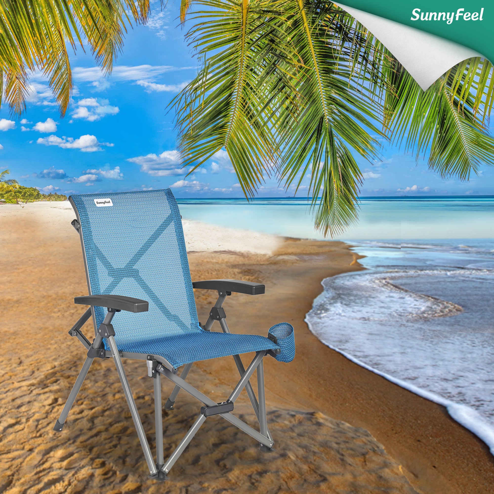 SUNNYFEEL Heavy-Duty Ergonomic Camping Chair