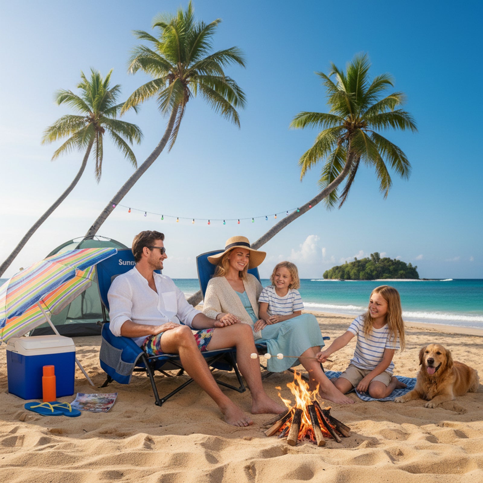 SUNNYFEEL Low Folding Camping Chair