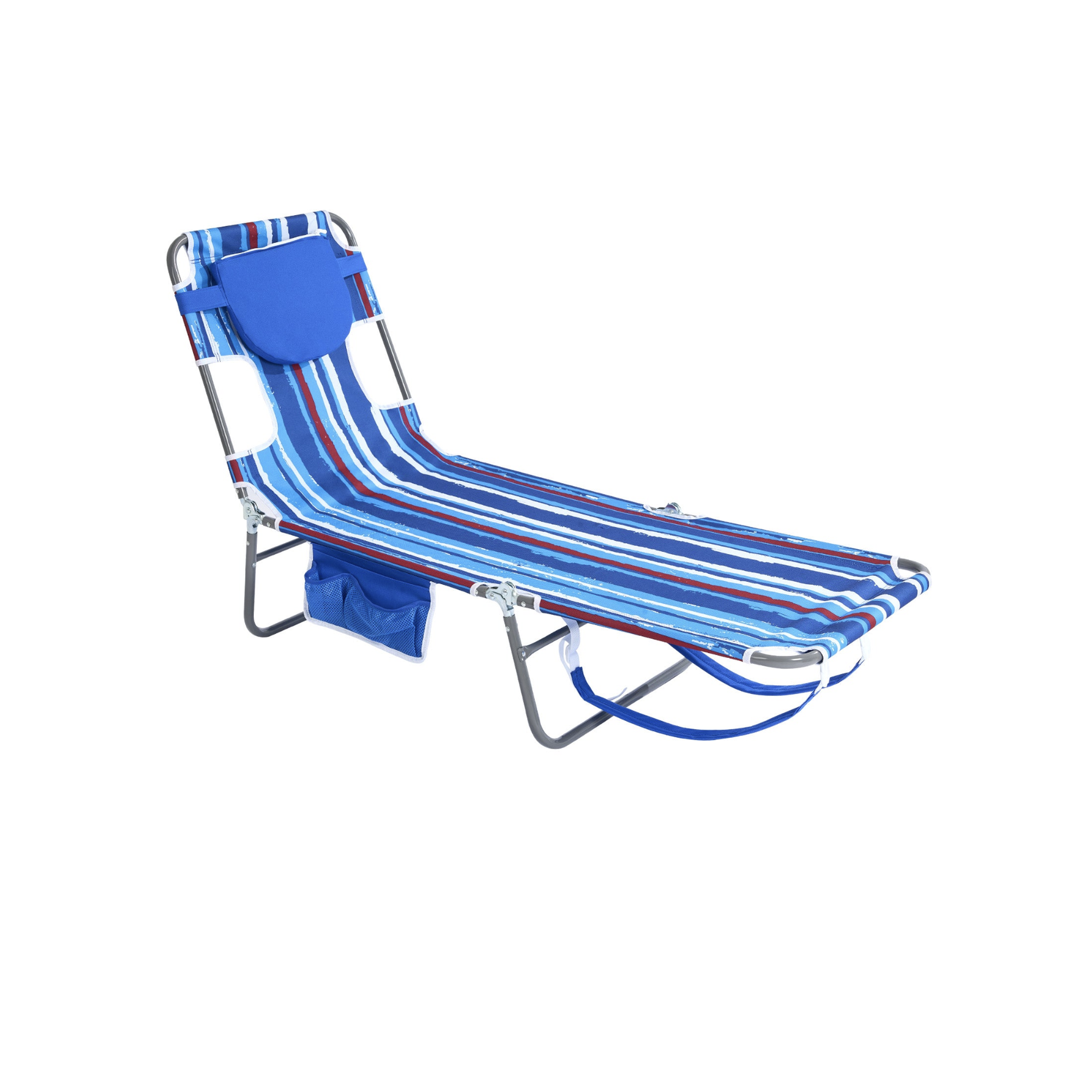 SunnyFeel Face-Down Tanning Beach Chair | Lay-Flat Lounge Chair with Face Hole