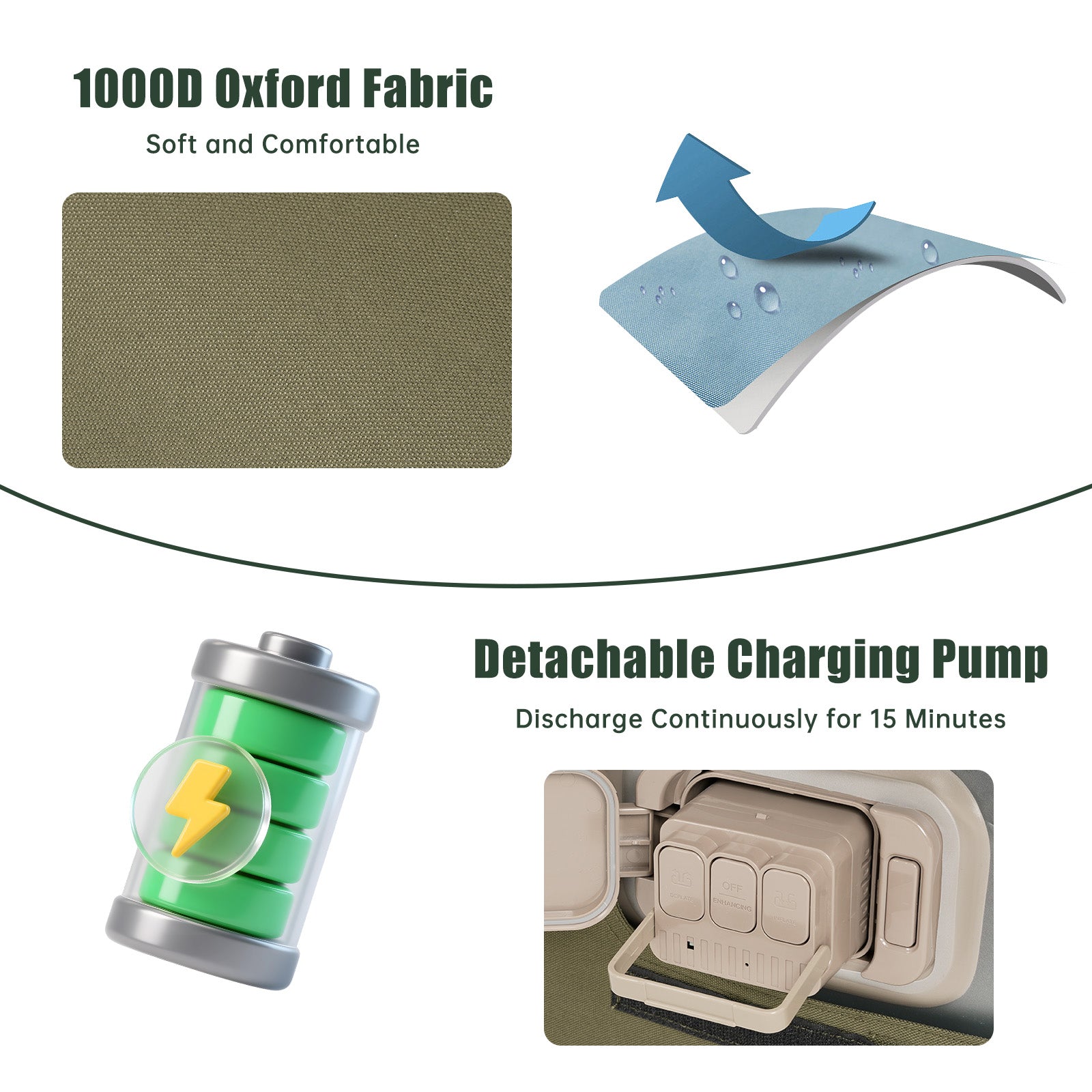 SUNNYFEEL Inflatable Camping Loveseat Sofa