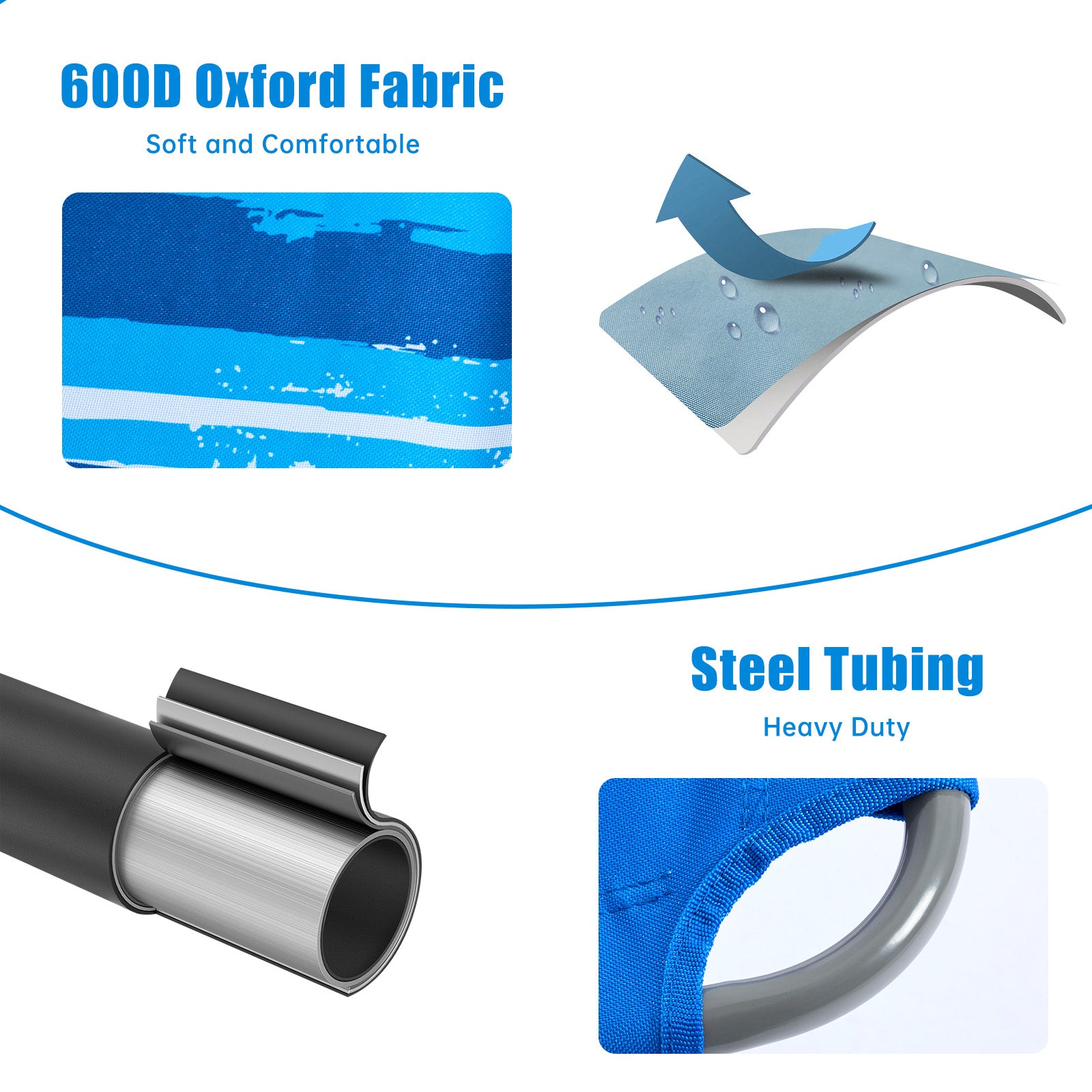 SunnyFeel Face-Down Tanning Beach Chair | Lay-Flat Lounge Chair with Face Hole