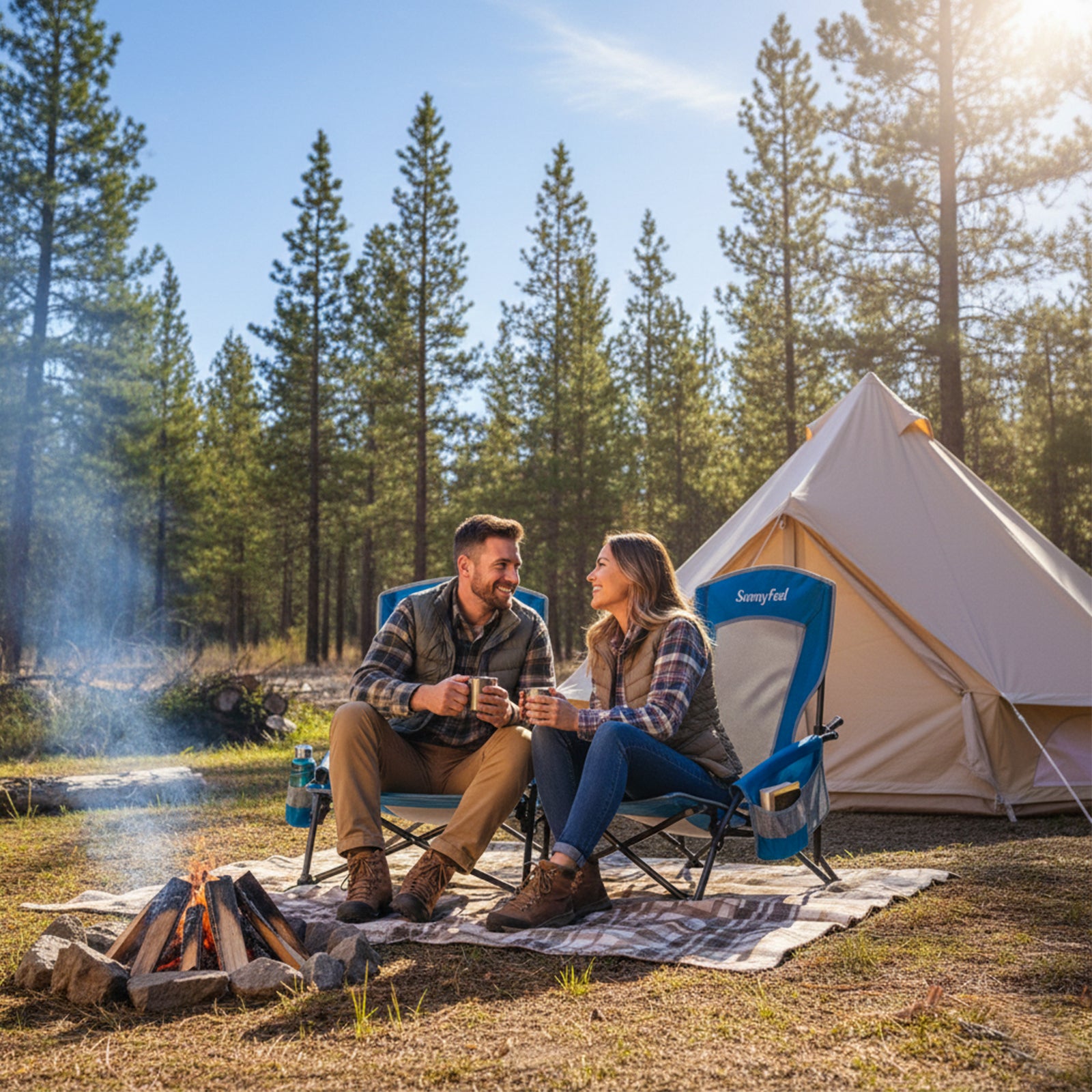 SUNNYFEEL Low Folding Camping Chair