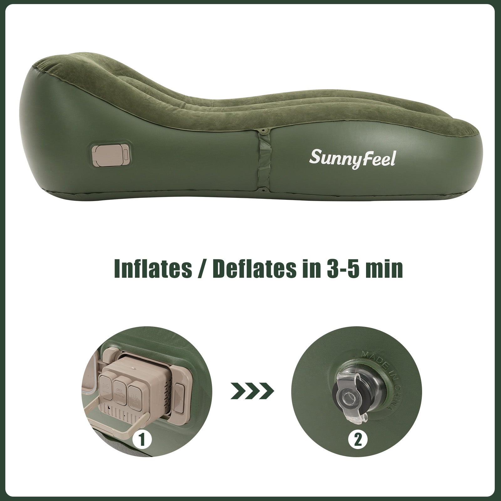 SUNNYFEEL Inflatable Single Camping Sofa
