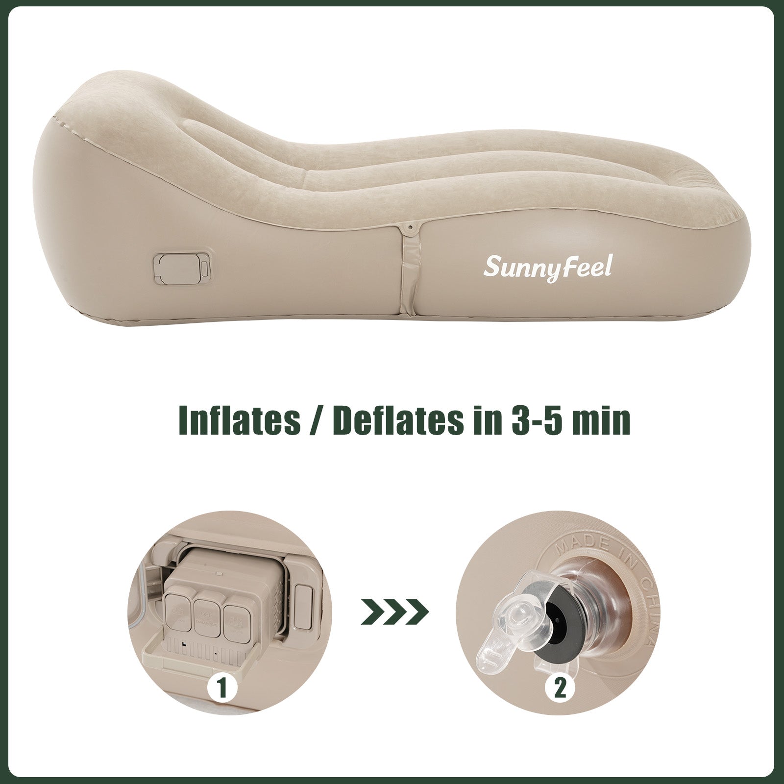 SUNNYFEEL Inflatable Single Camping Sofa