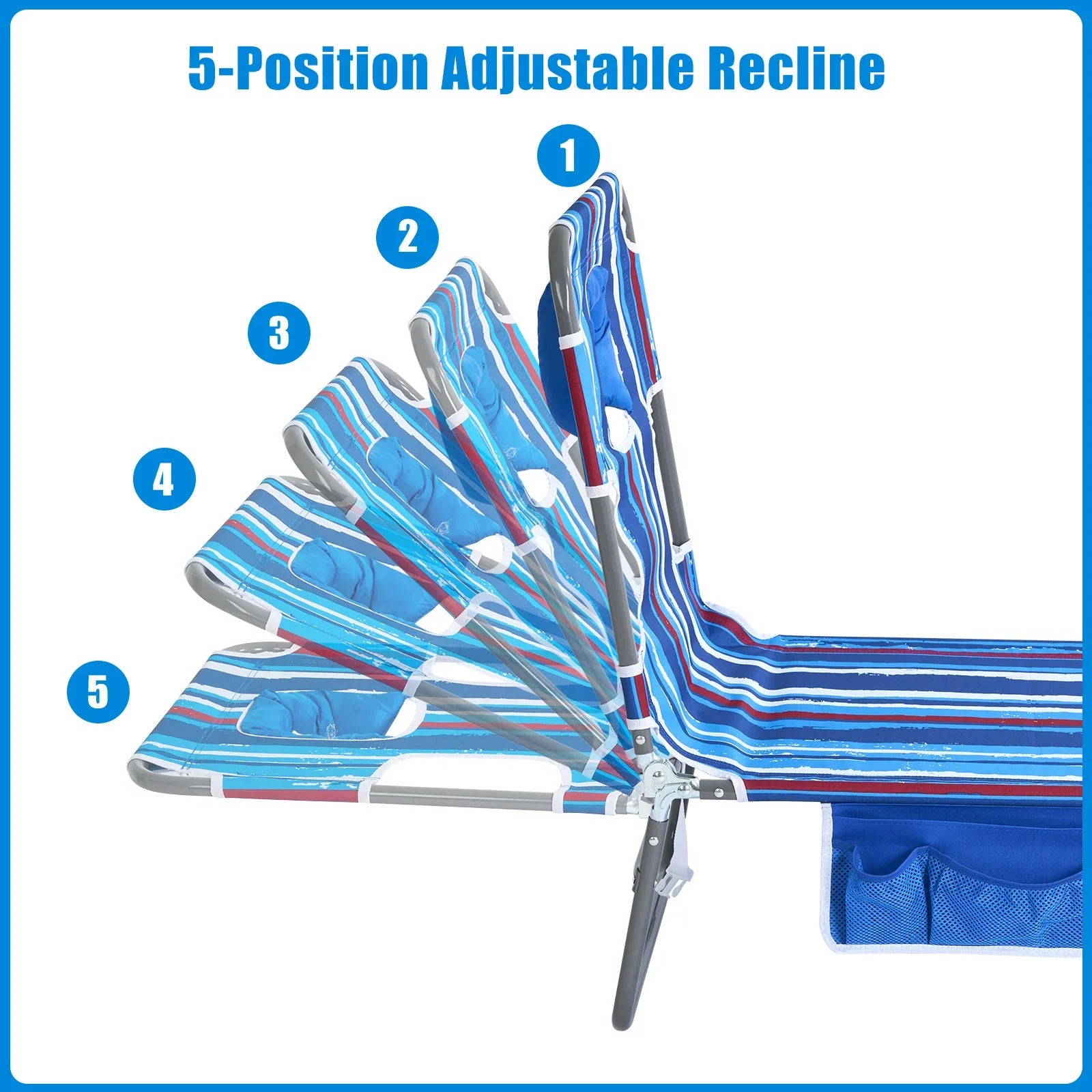 SUNNYFEEL Face Down Tanning Beach Chair with Face Hole