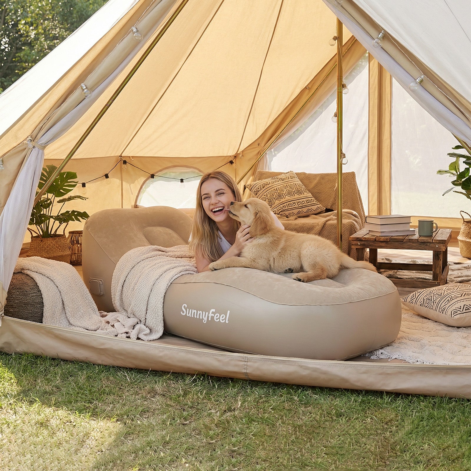SUNNYFEEL Inflatable Single Camping Sofa