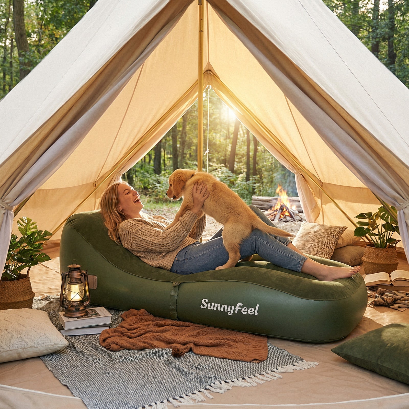 SUNNYFEEL Inflatable Single Camping Sofa