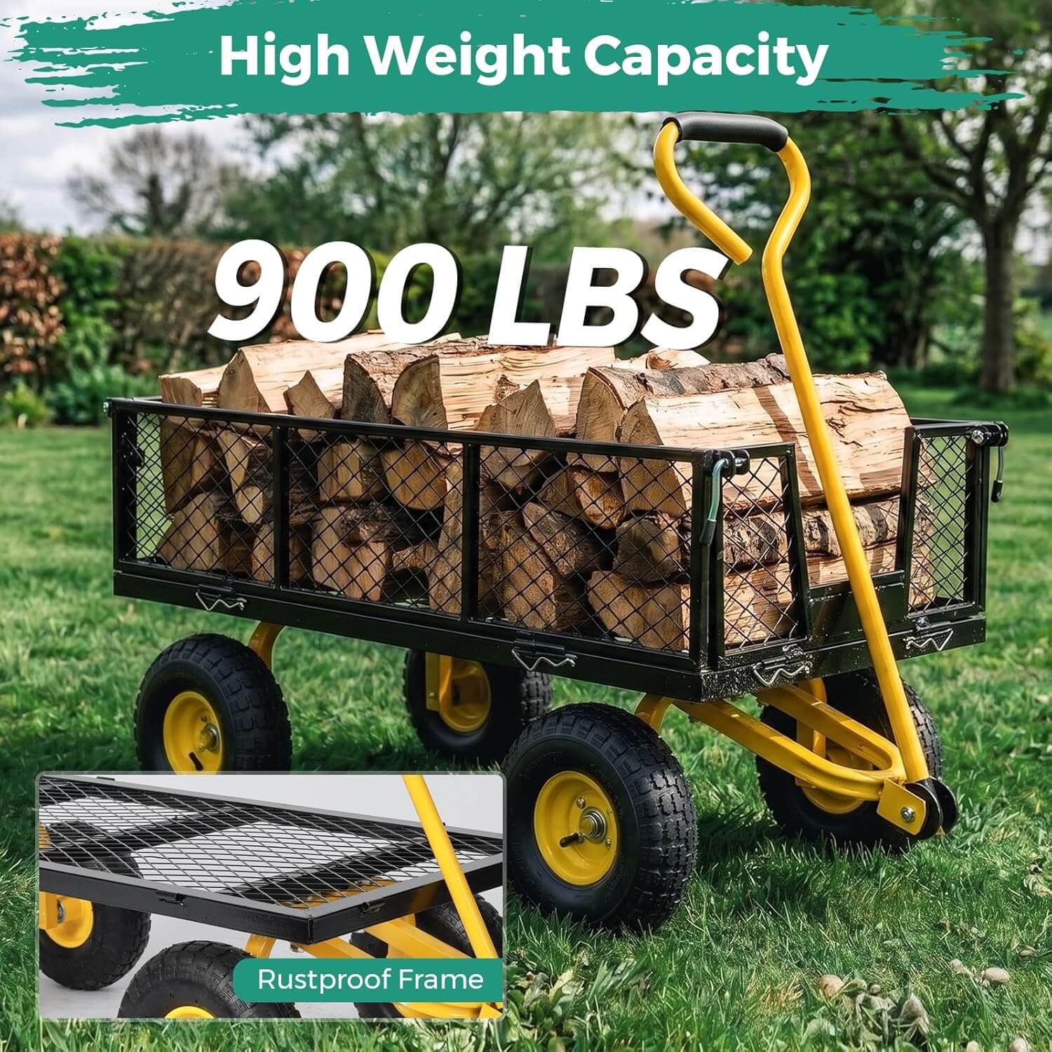 SUNNYFEEL 900LBS Heavy-Duty Garden Cart