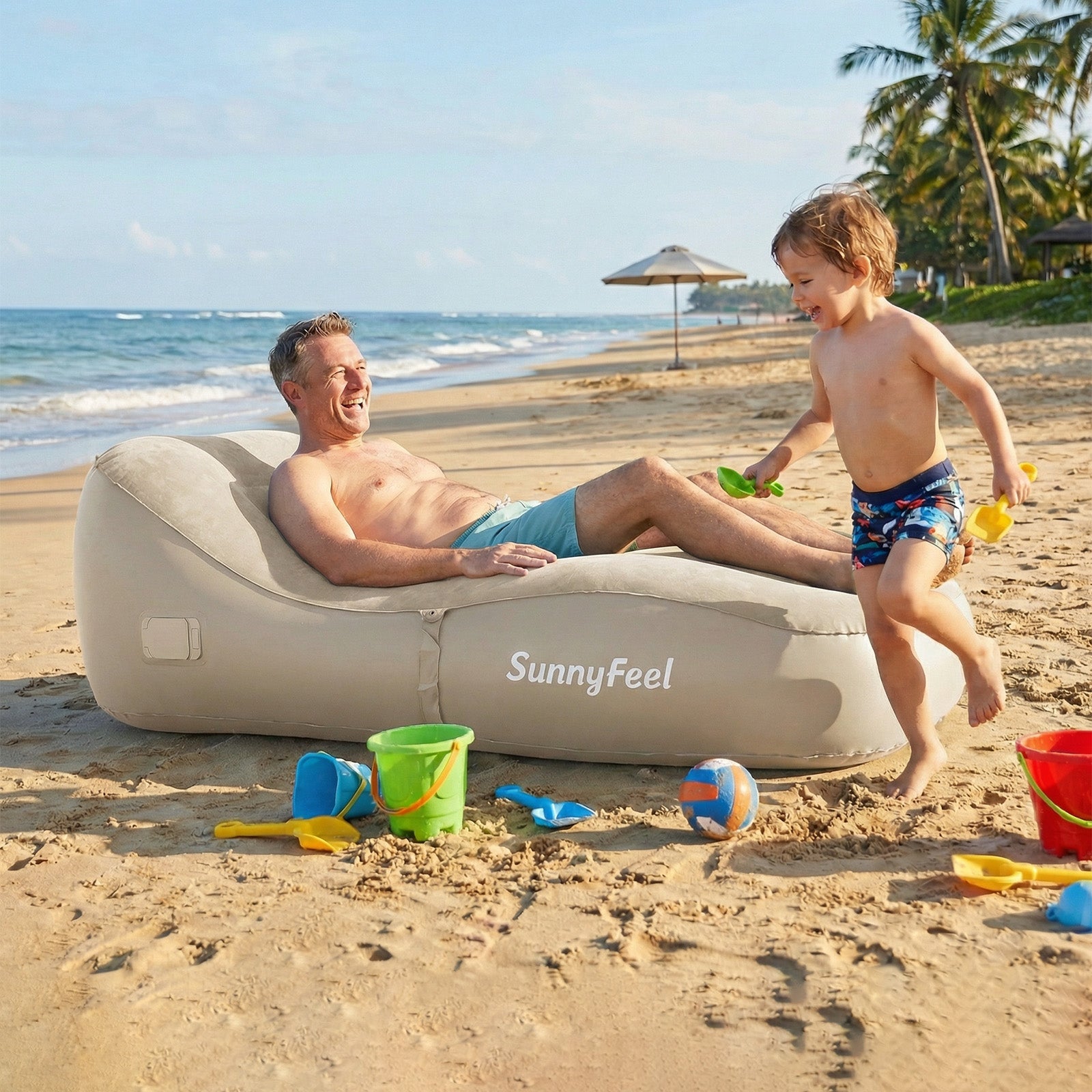 SUNNYFEEL Inflatable Single Camping Sofa