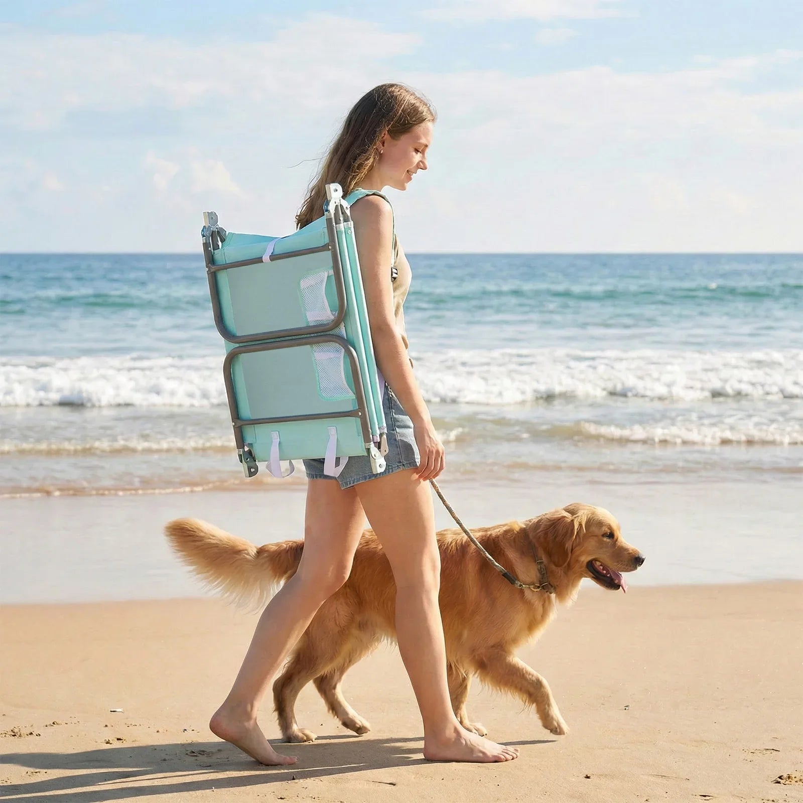 SUNNYFEEL Face Down Tanning Beach Chair with Face Hole