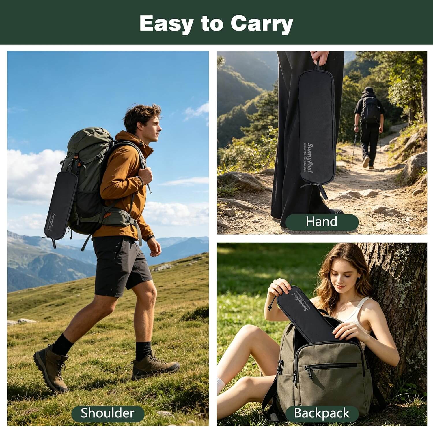 SUNNYFEEL Ultralight Low-Back Backpacking Camping Chair