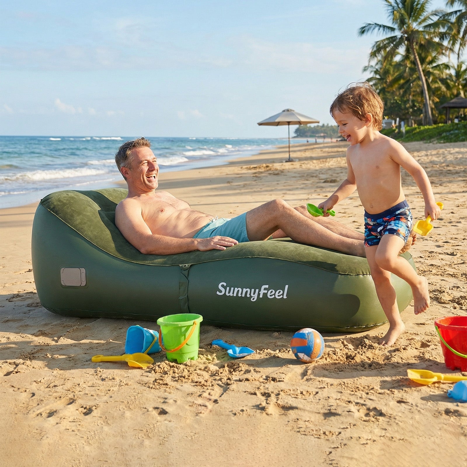 SUNNYFEEL Inflatable Single Camping Sofa