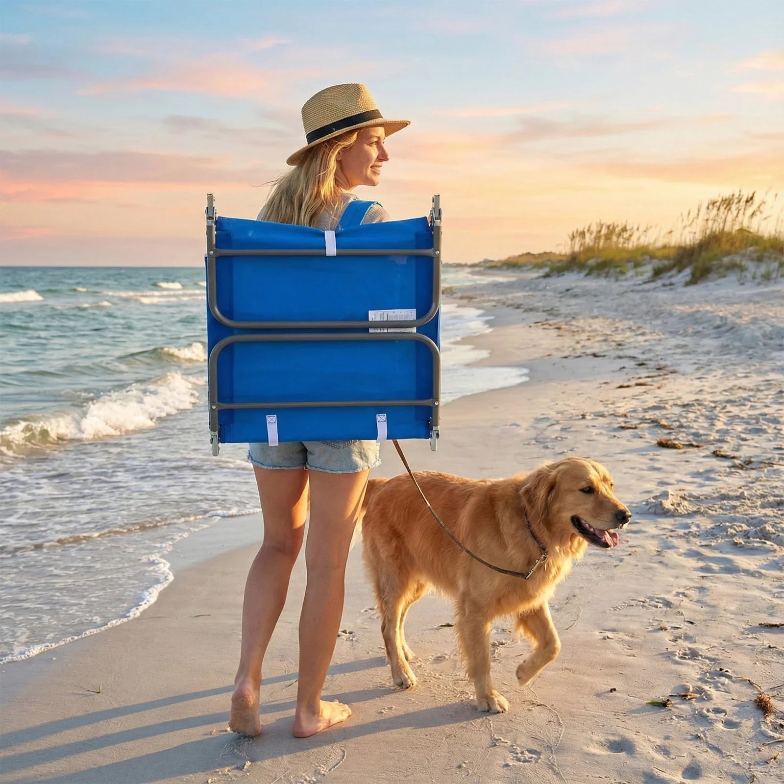 SUNNYFEEL Face Down Tanning Beach Chair with Face Hole