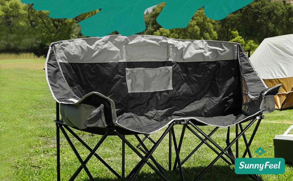 SUNNYFEEL Heavy Duty Loveseat Camping Chair