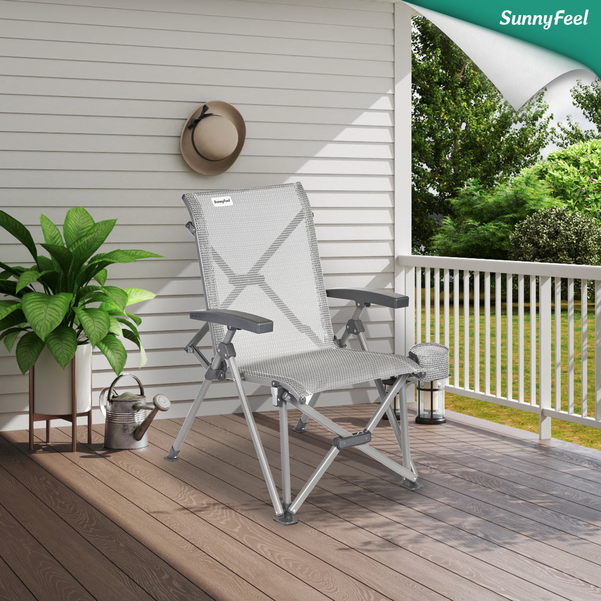 SUNNYFEEL Heavy-Duty Ergonomic Camping Chair