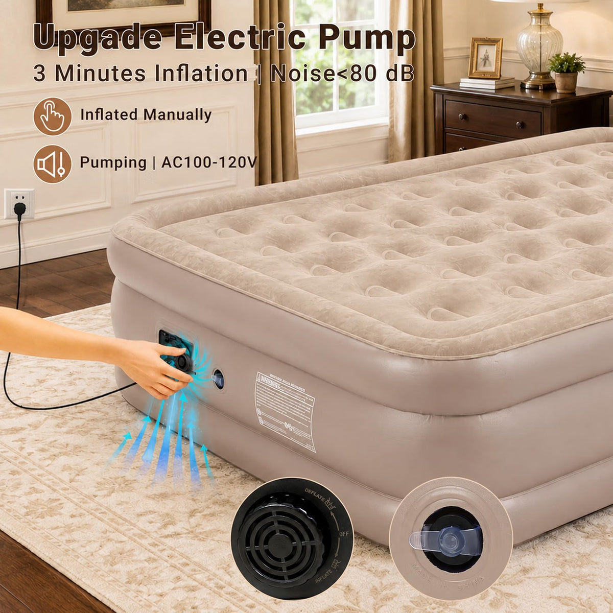SUNNYFEEL Air Mattress with Built-in Pump