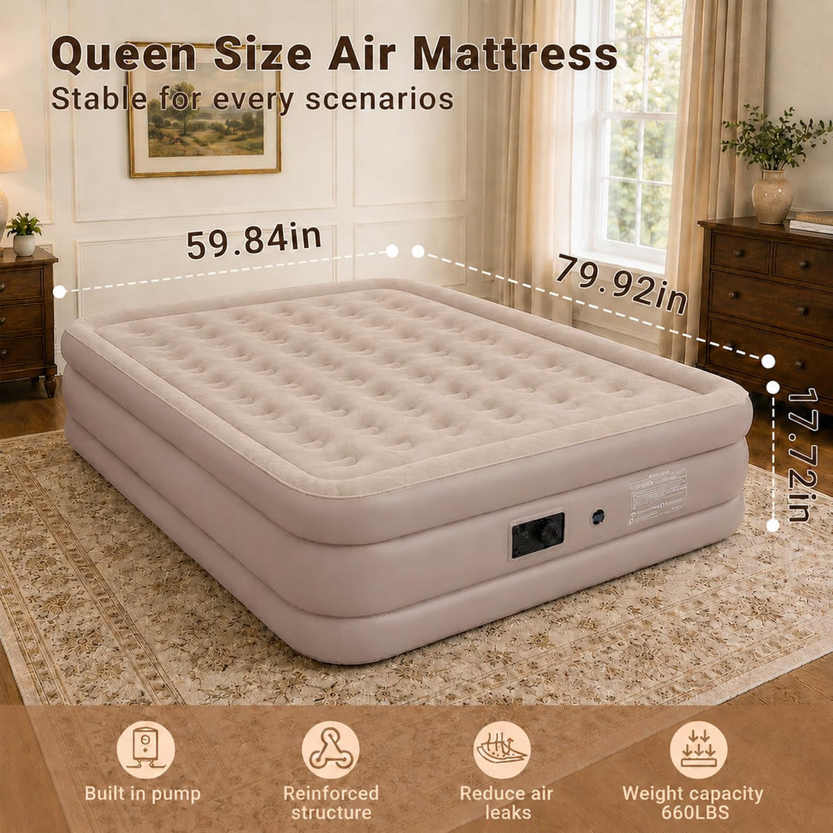 SUNNYFEEL Air Mattress with Built-in Pump