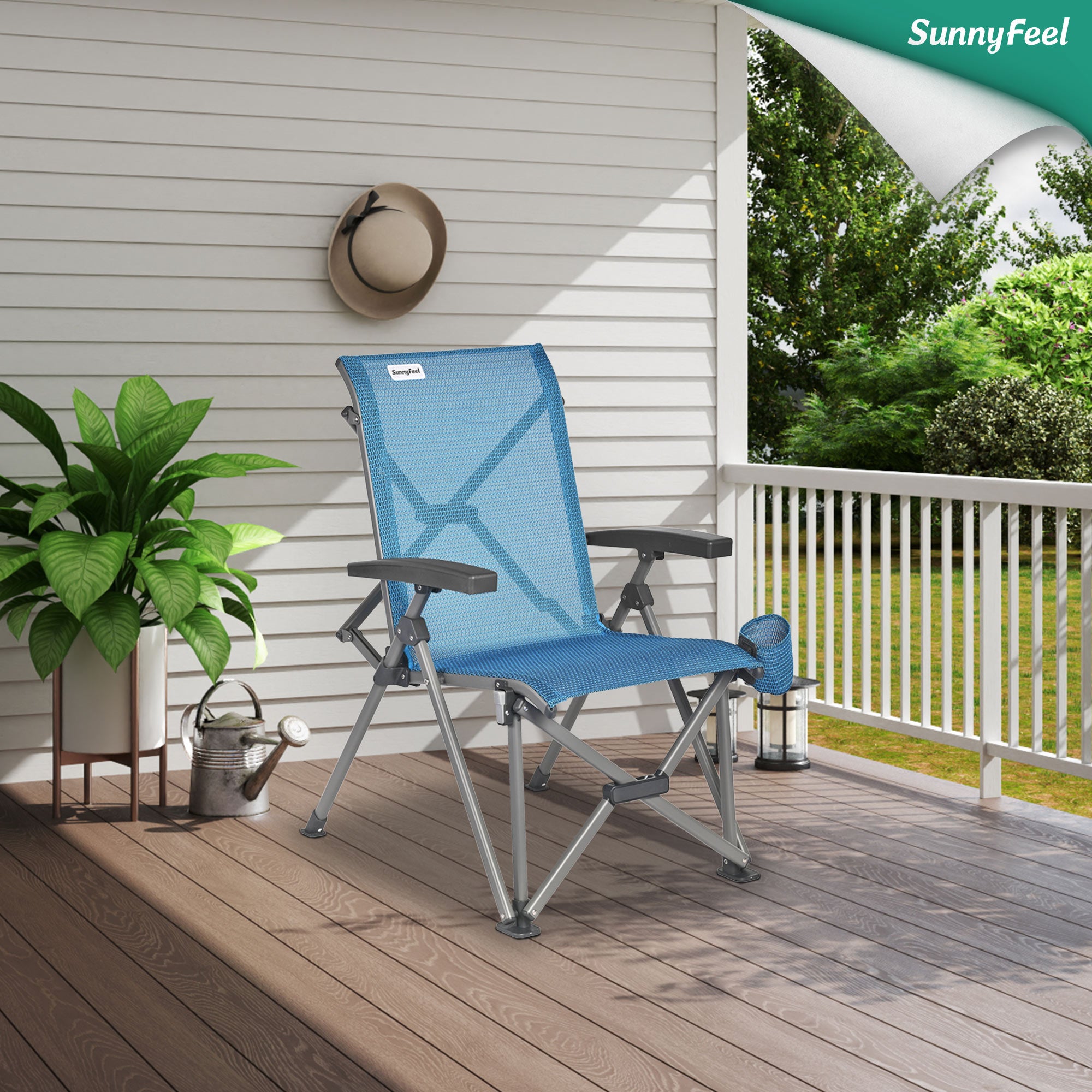 SUNNYFEEL Heavy-Duty Ergonomic Camping Chair