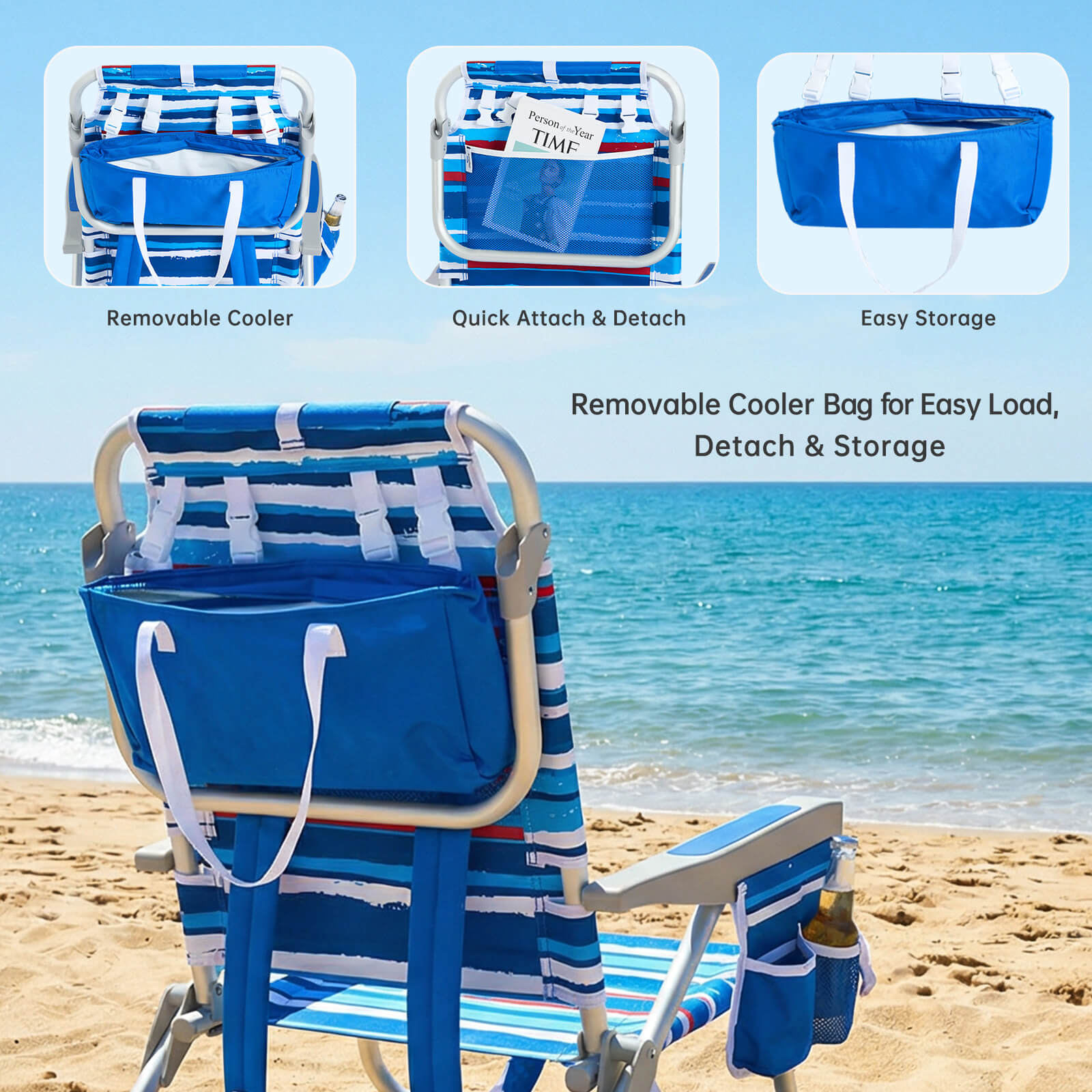 SUNNYFEEL Extra Wide Low Lounge Beach Chair