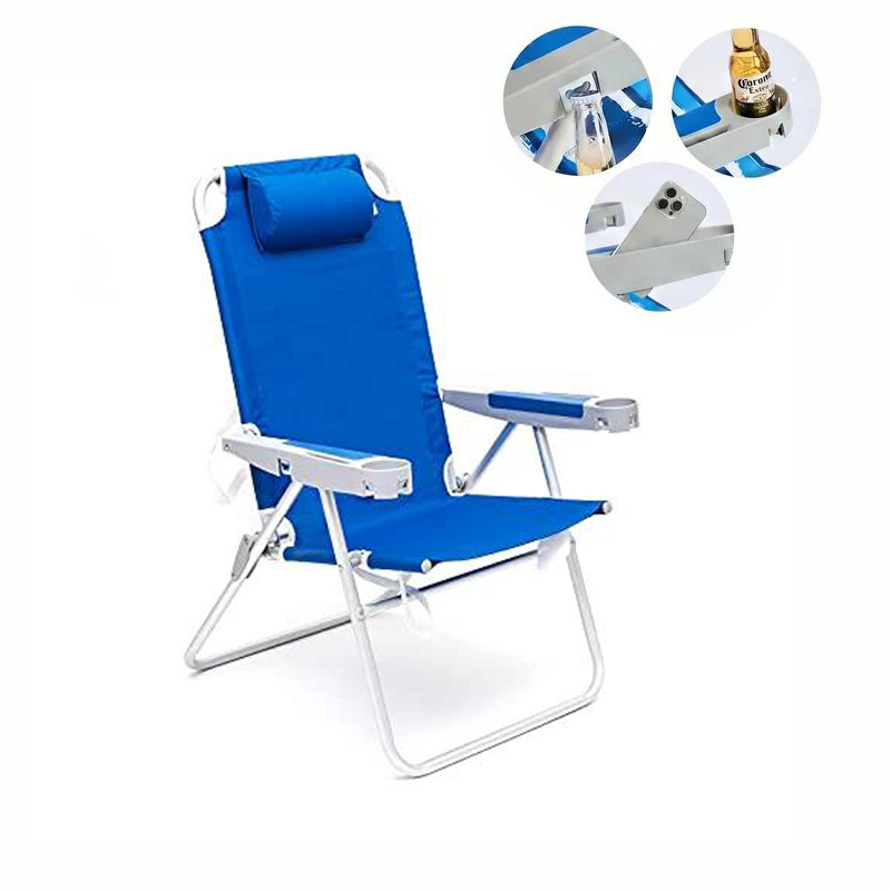SUNNYFEEL High Back Beach Chair with Cup Holder