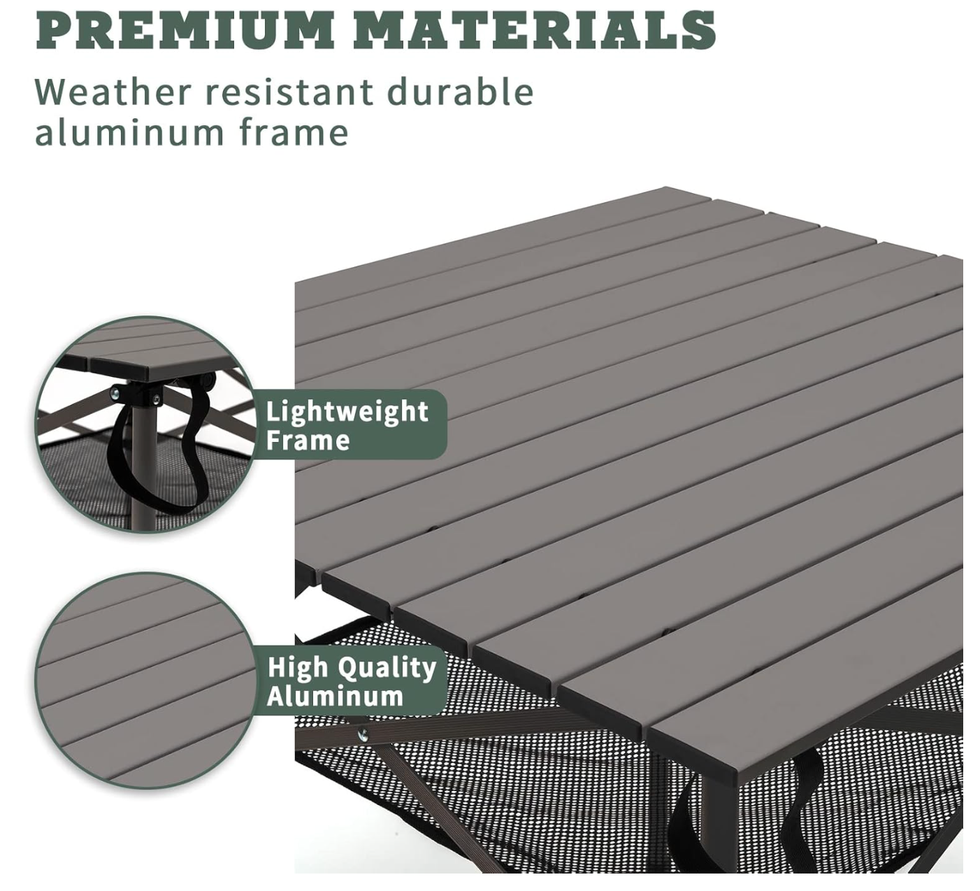 SUNNYFEEL Aluminum Folding Table