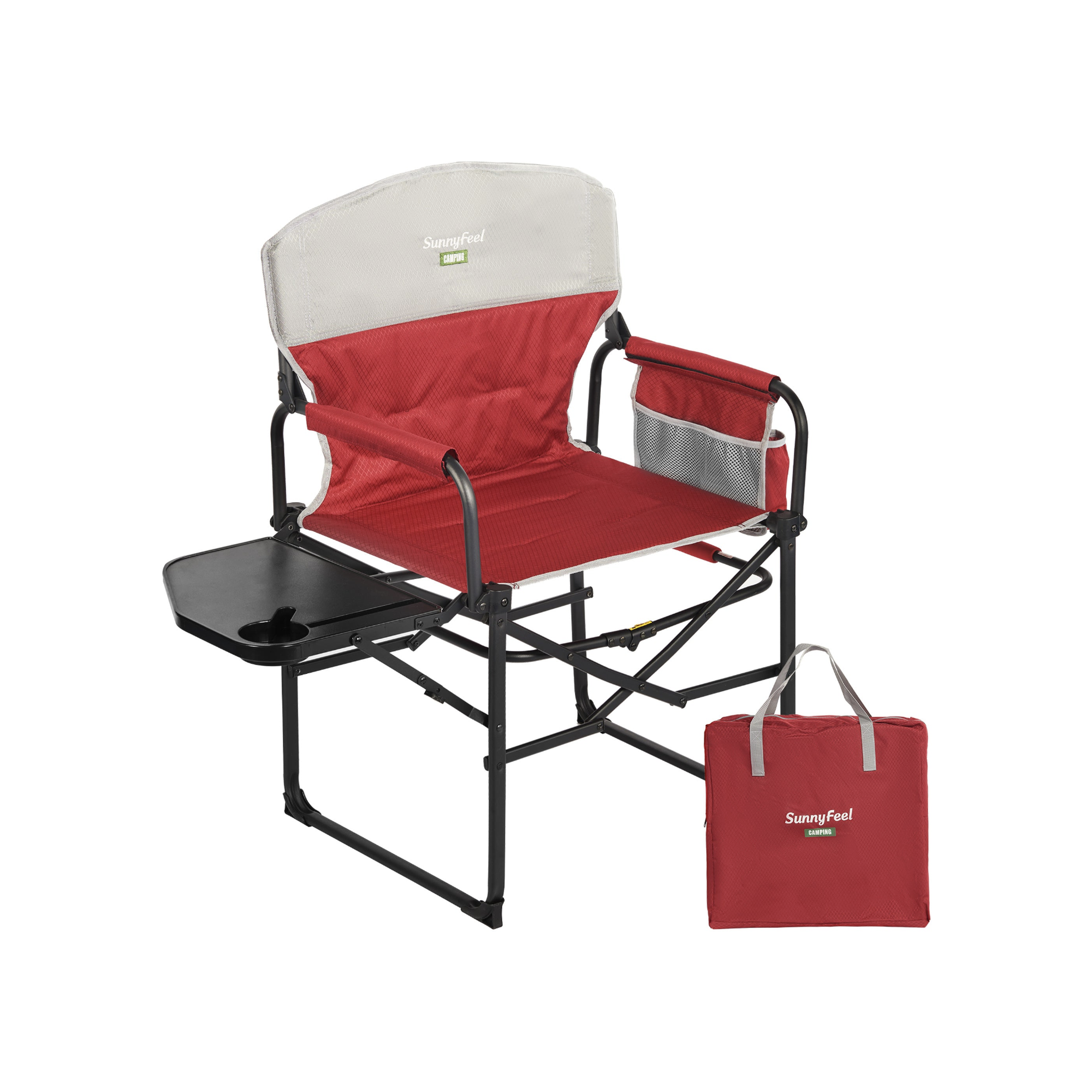 SUNNYFEEL Oversized Heavy-Duty Camping Director’s Chair with Side Table