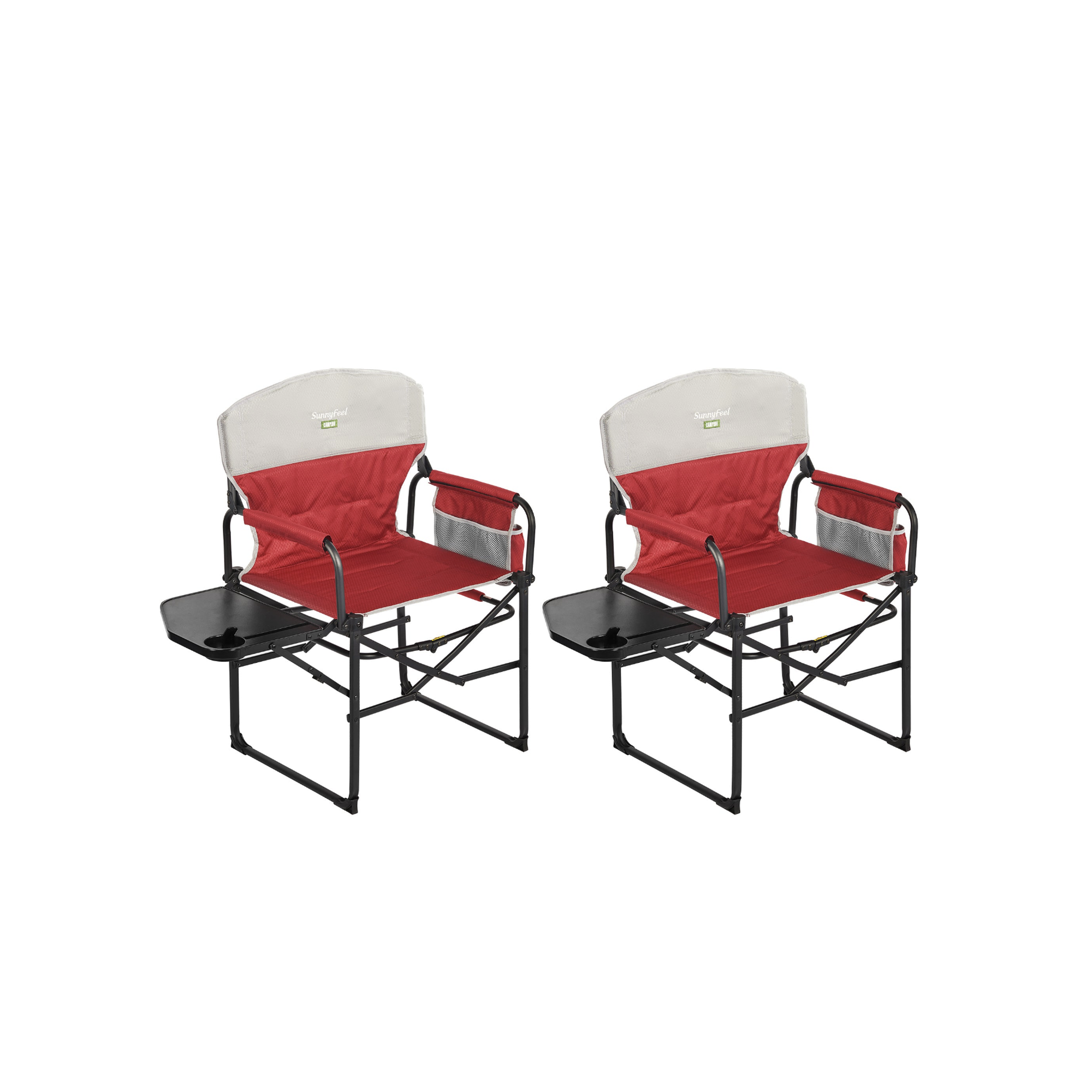 SUNNYFEEL Oversized Heavy-Duty Camping Director’s Chair with Side Table