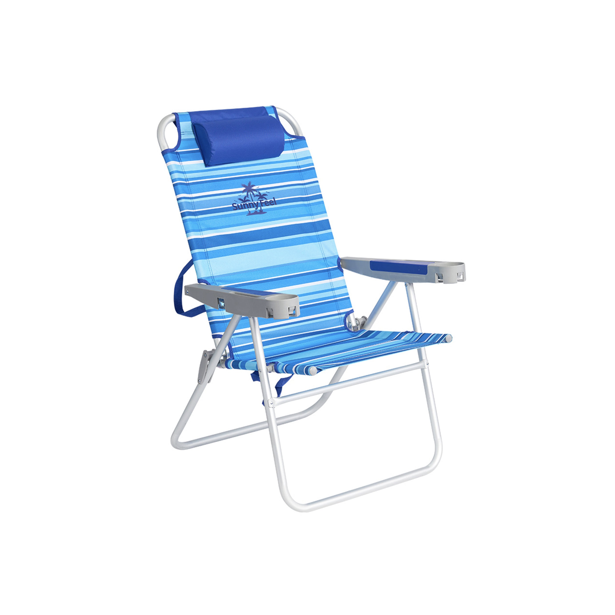 SUNNYFEEL Low Beach Chair with Cooler Bag