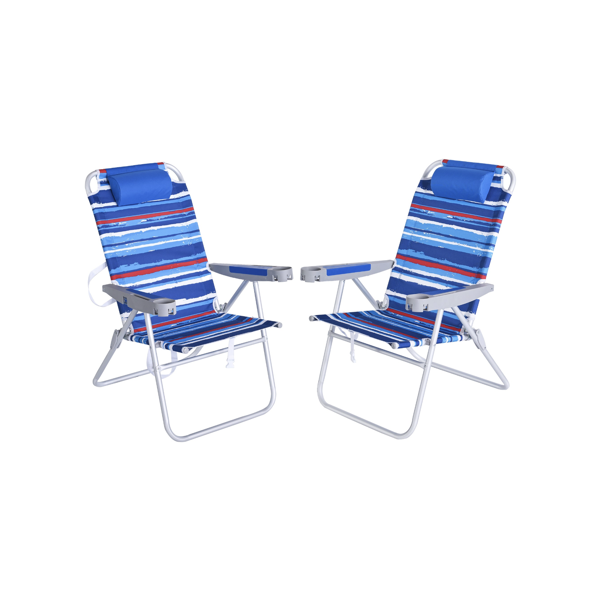 SUNNYFEEL Low Beach Chair with Cooler Bag