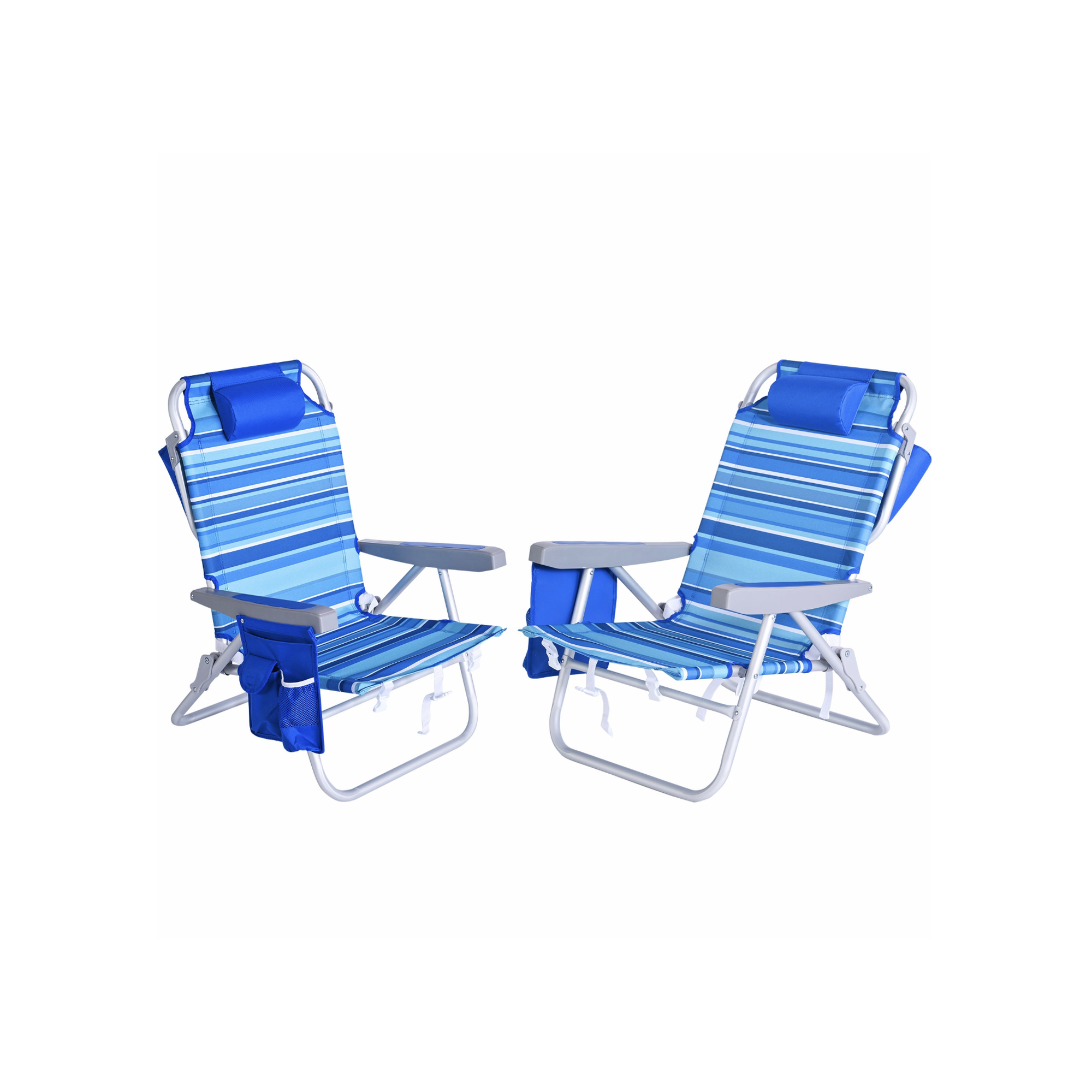 SUNNYFEEL Low Beach Chair with Cooler Bag