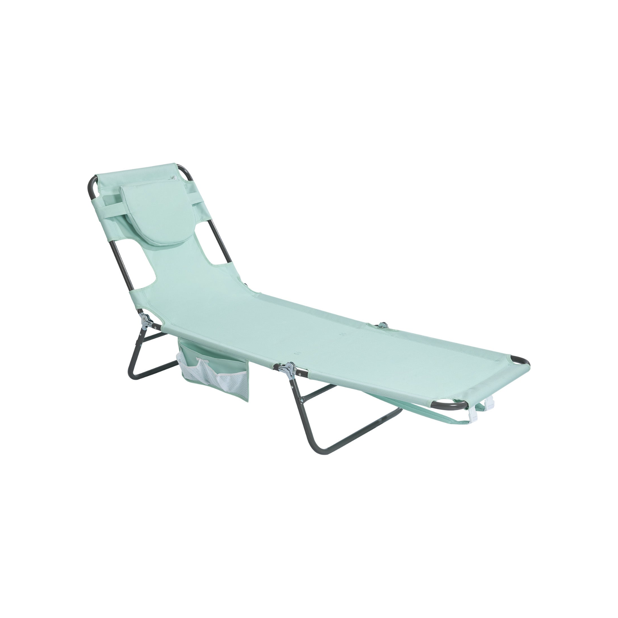 SunnyFeel Face-Down Tanning Beach Chair | Lay-Flat Lounge Chair with Face Hole