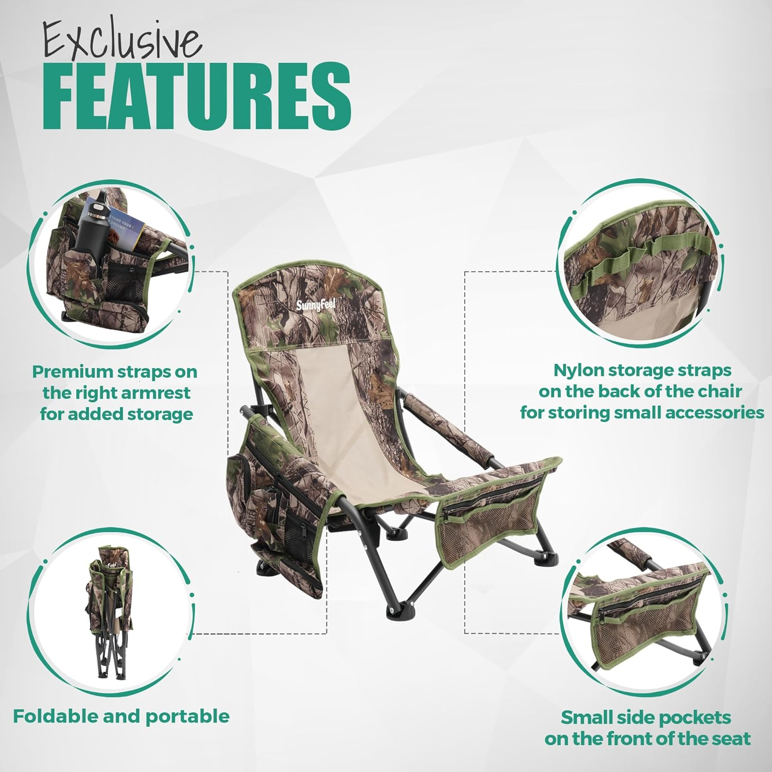 SUNNYFEEL Lightweight Hunting & Camping Chair