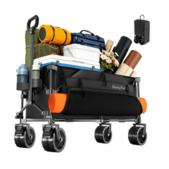 SUNNYFEEL 300L Heavy-Duty Folding Wagon with All-Terrain Wheels