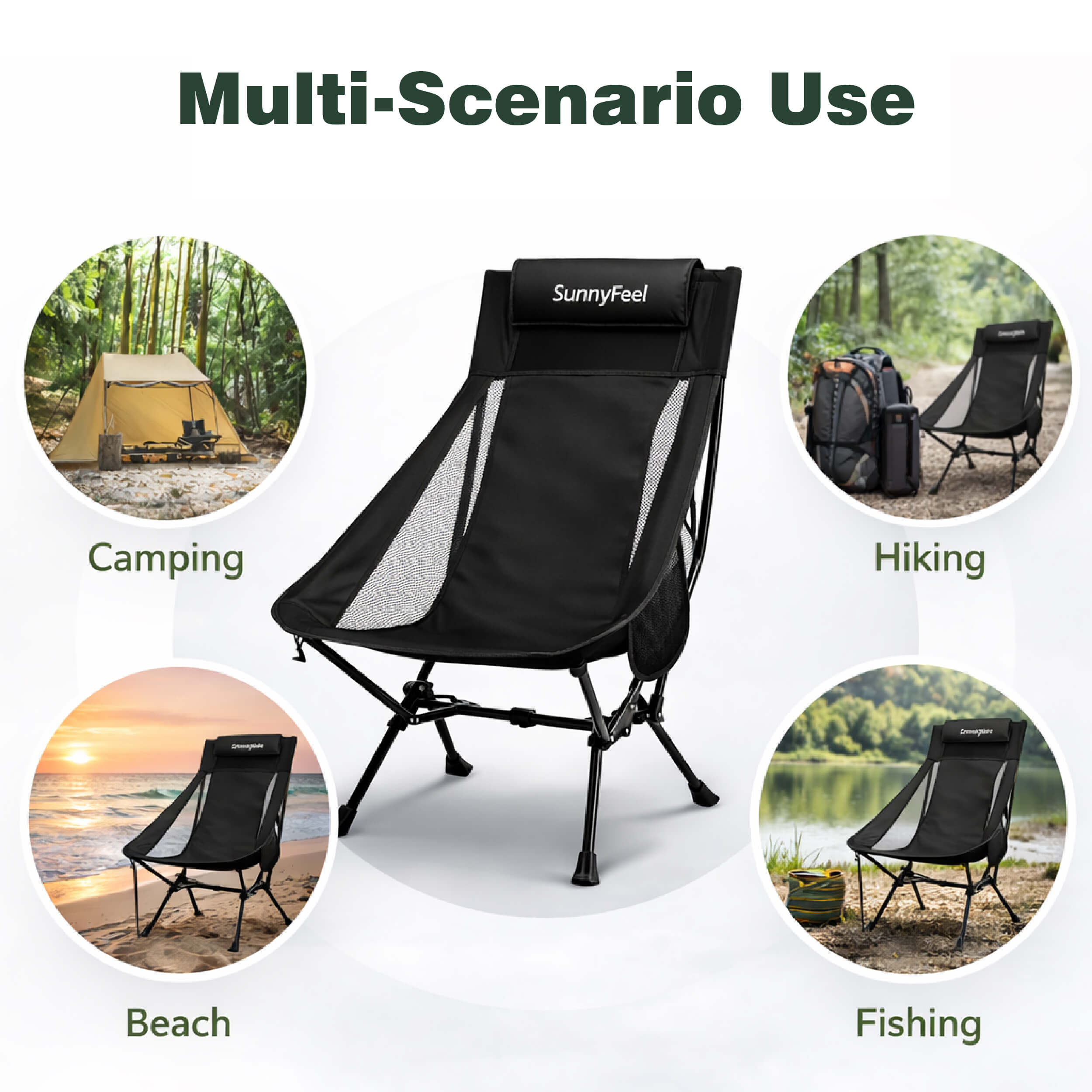 SUNNYFEEL Oversized High-Back Backpacking Chair