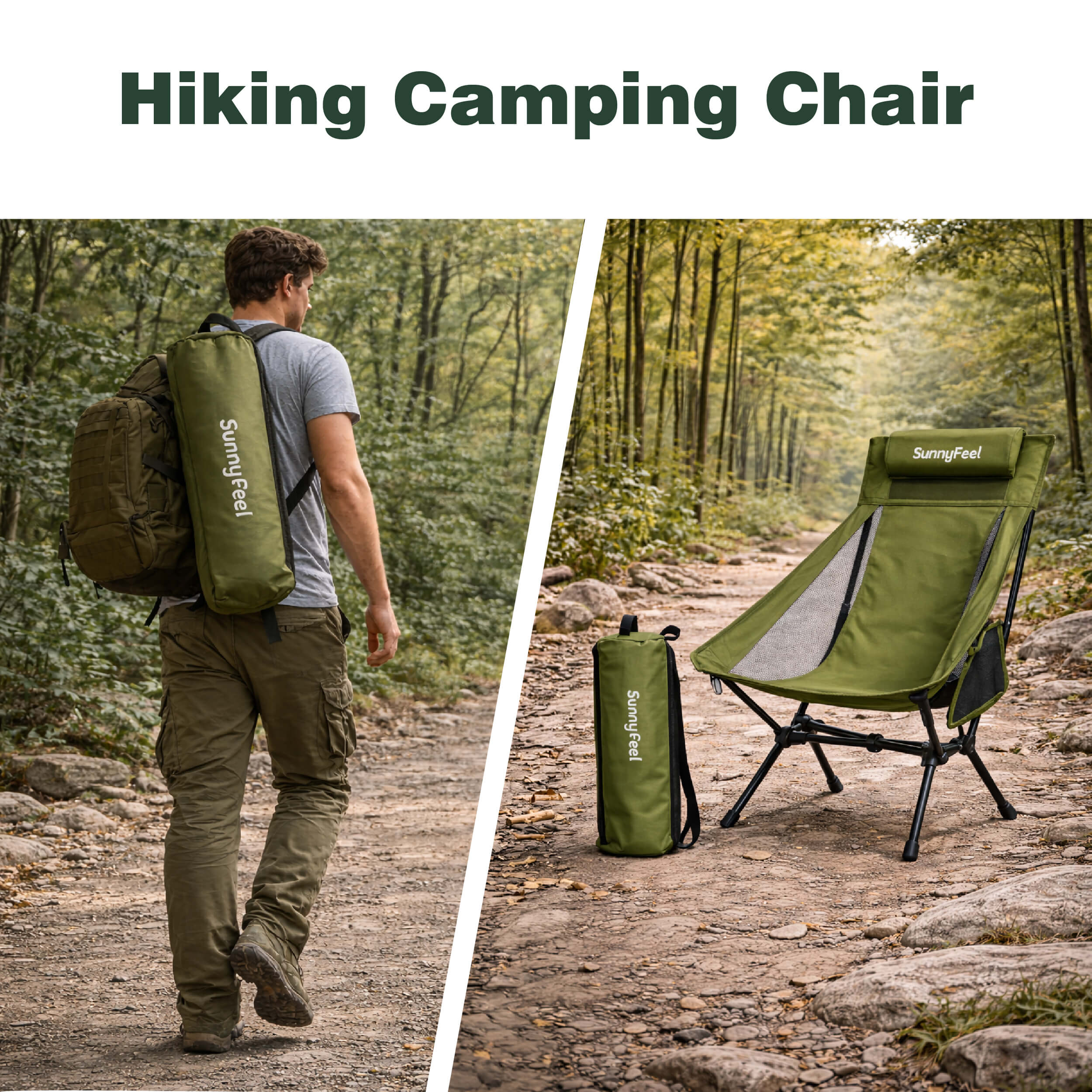 SUNNYFEEL Oversized High-Back Backpacking Chair