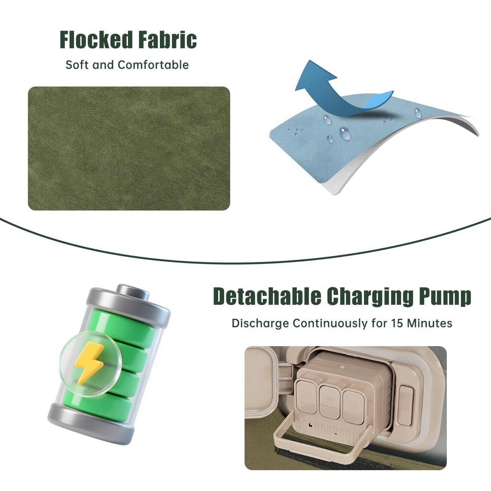 SUNNYFEEL Inflatable Single Camping Sofa