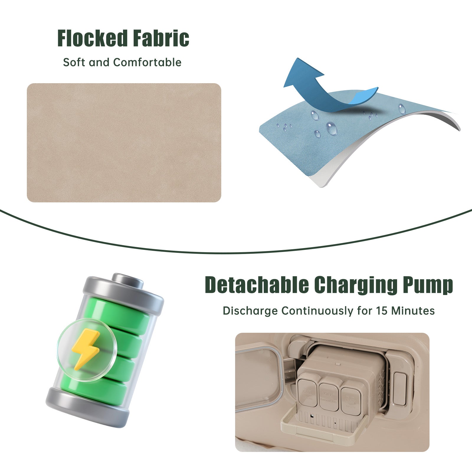 SUNNYFEEL Inflatable Single Camping Sofa