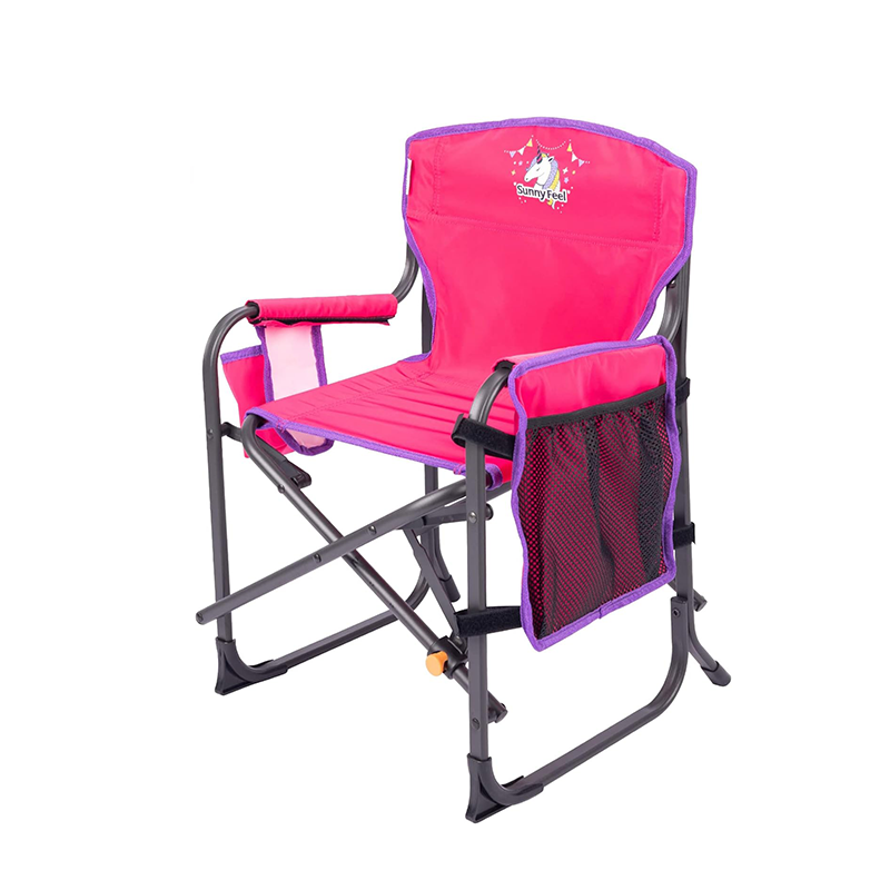 SUNNYFEEL Kids Small Folding Camping Chair with Side Pocket & Cup Sleeve