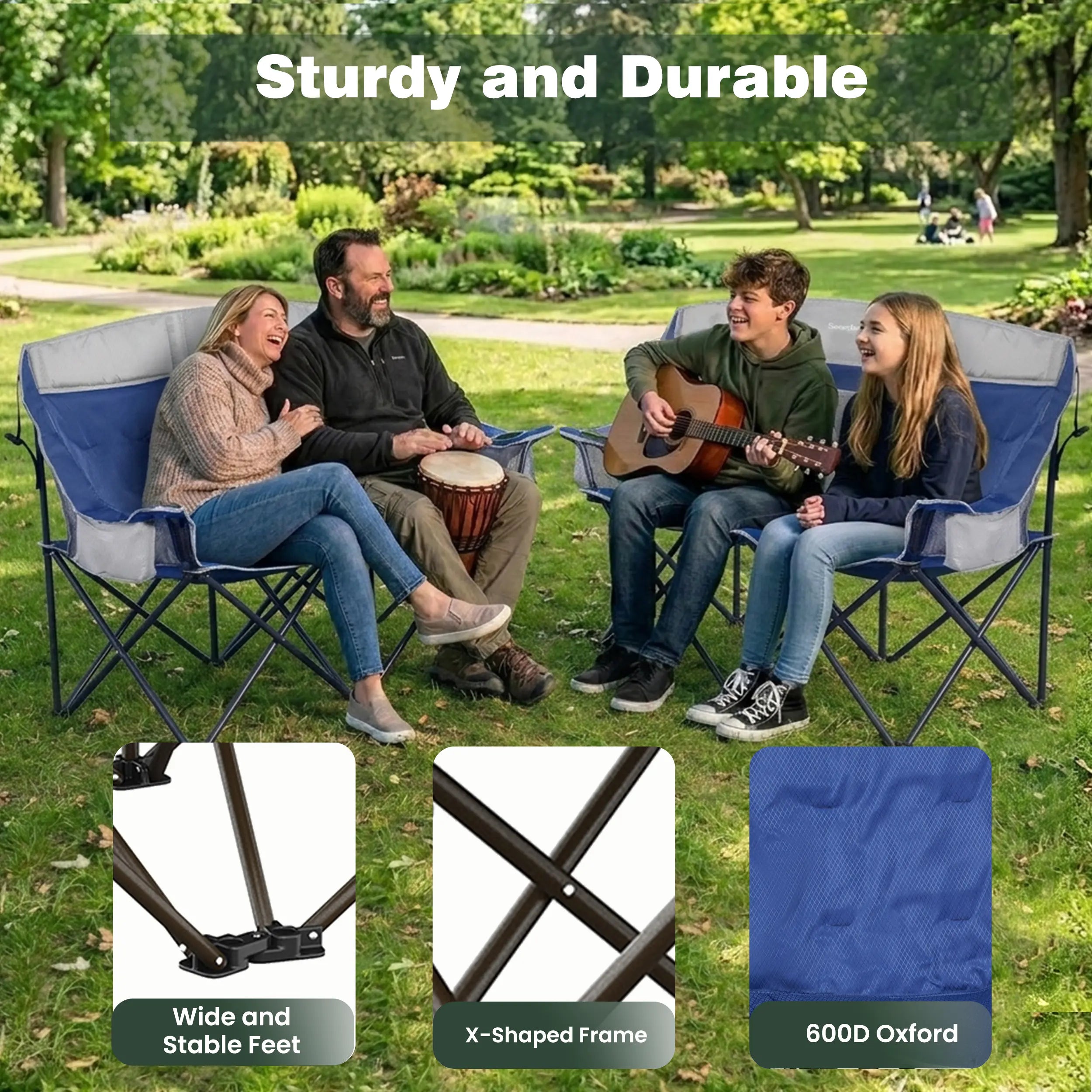 SUNNYFEEL Heavy Duty Loveseat Camping Chair