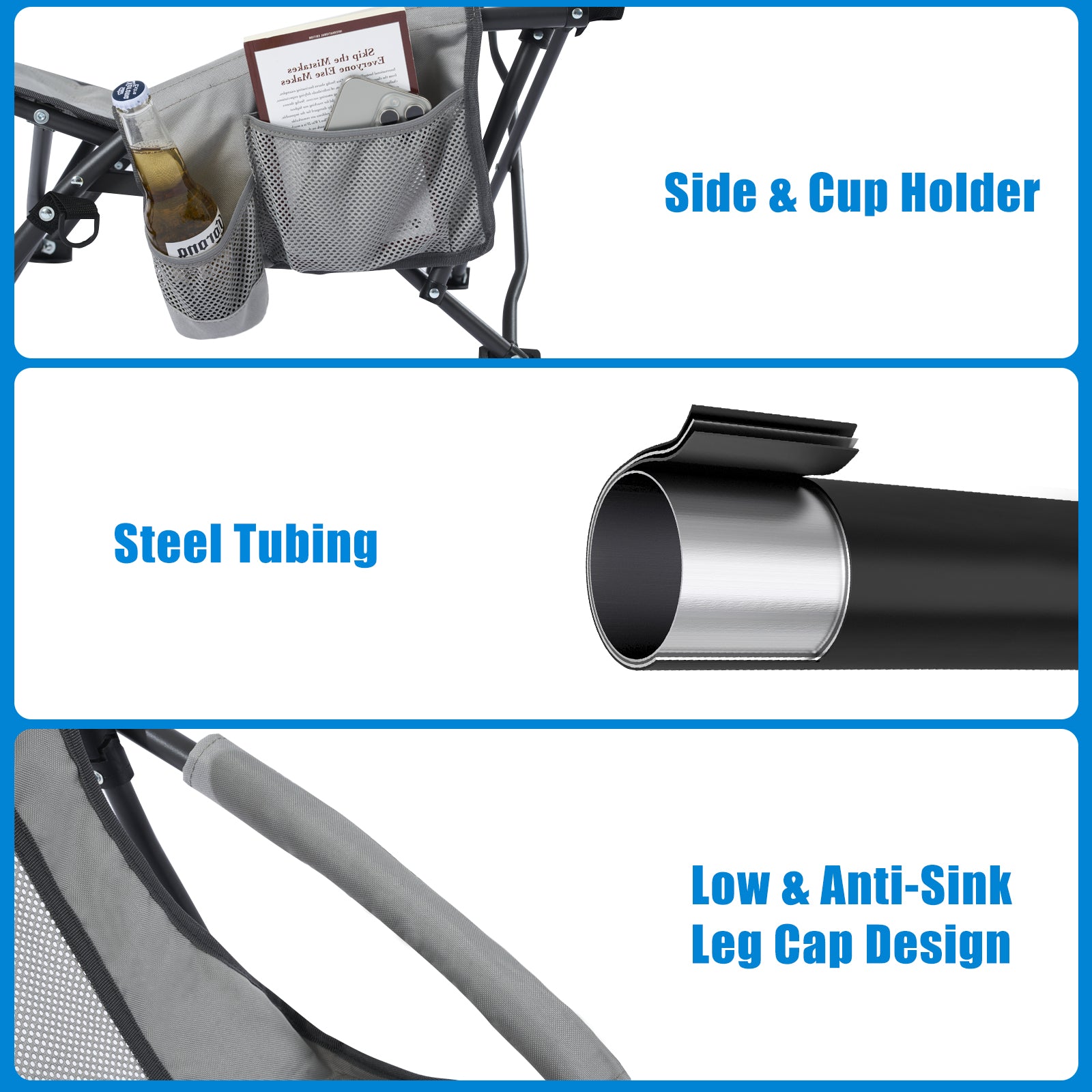 SUNNYFEEL Low Folding Camping Chair