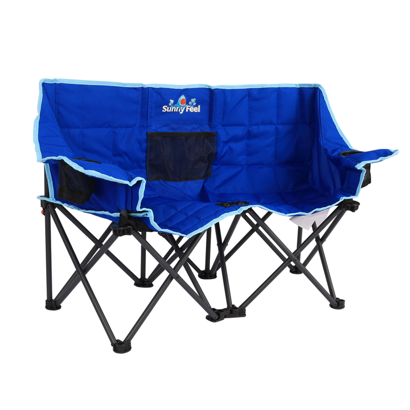 SUNNYFEEL Kids 2-Seat Folding Camping Chair with Safety Lock