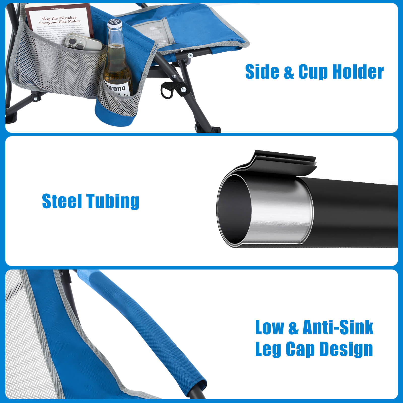 SUNNYFEEL Low Folding Camping Chair
