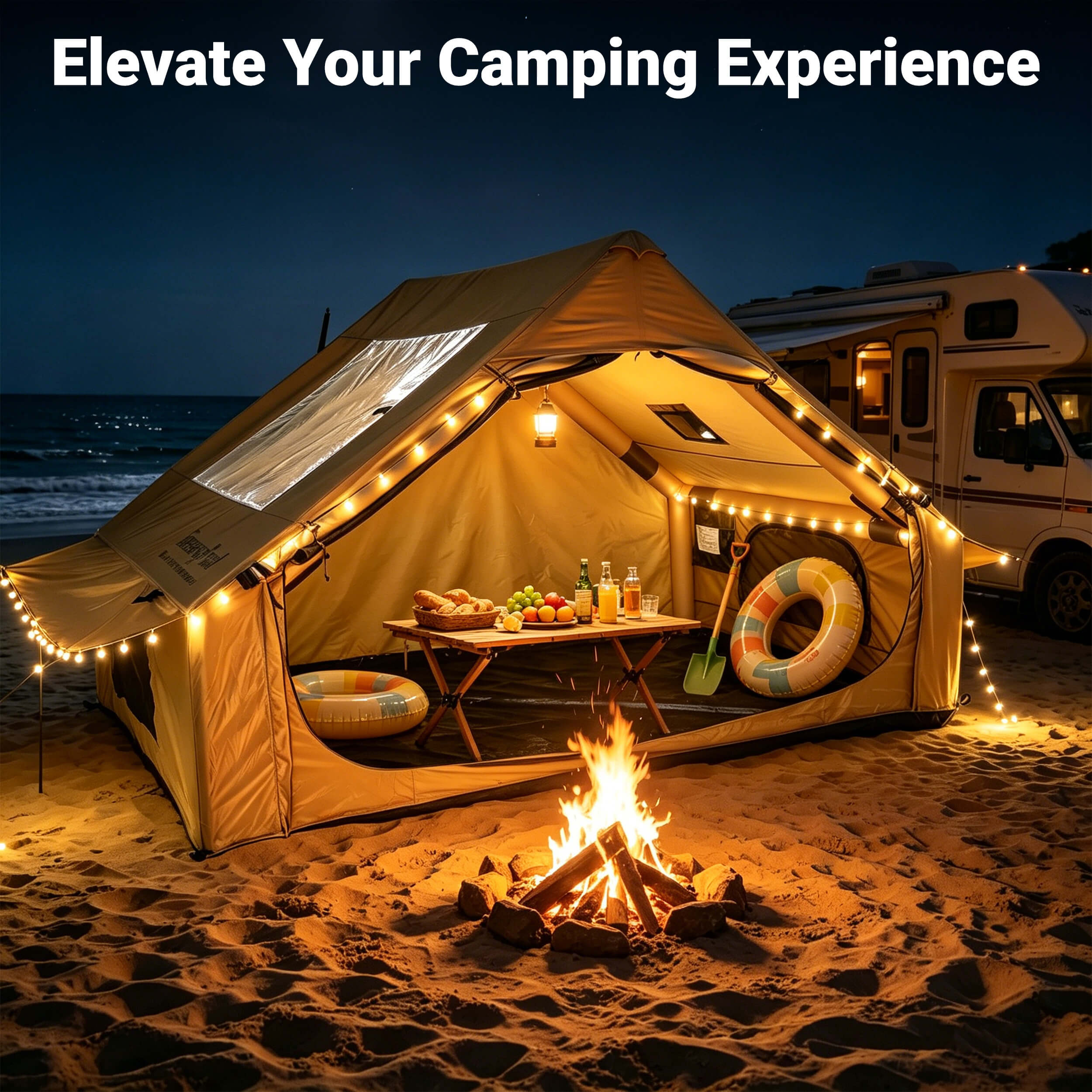 SUNNYFEEL 5-Minute Setup Inflatable Camping Tent