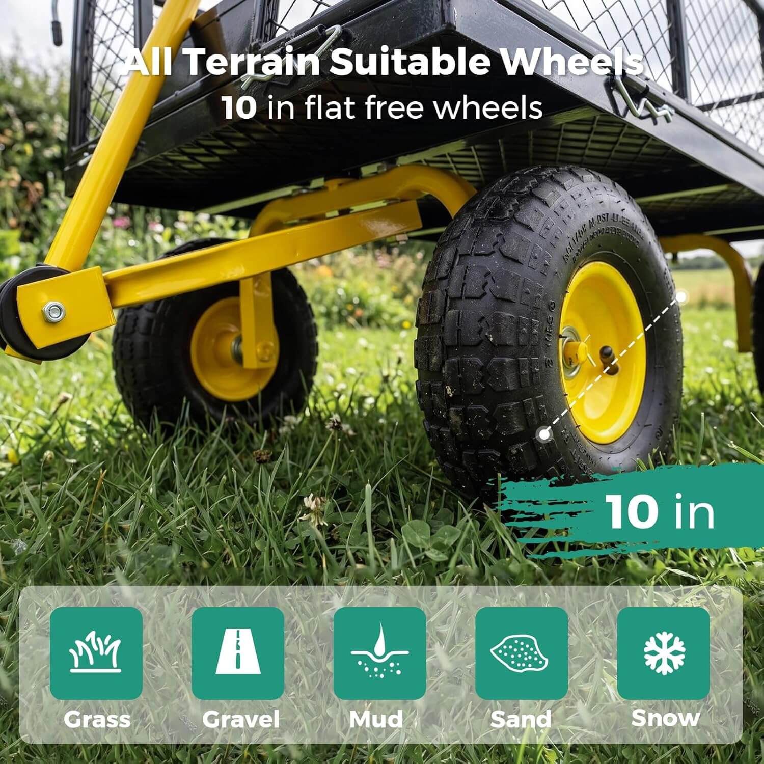 SUNNYFEEL 900LBS Heavy-Duty Garden Cart