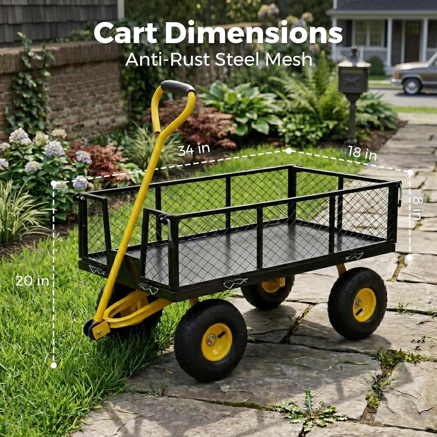 SUNNYFEEL 900LBS Heavy-Duty Garden Cart