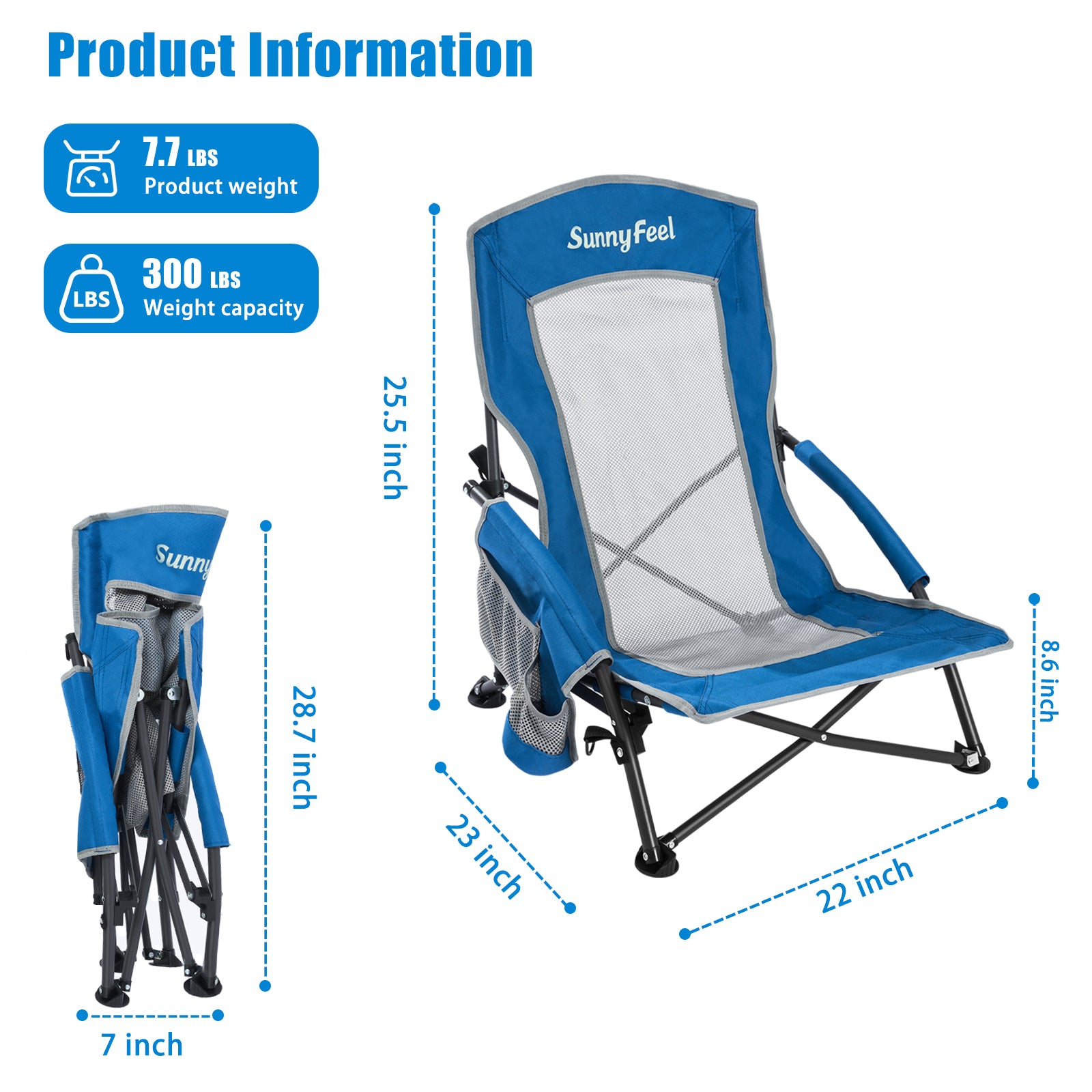 SUNNYFEEL Low Folding Camping Chair