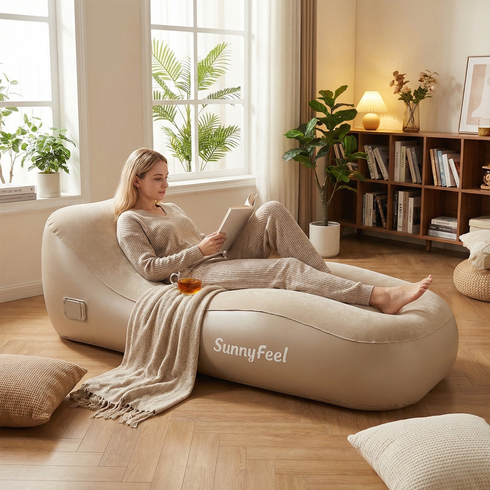 SUNNYFEEL Inflatable Single Camping Sofa