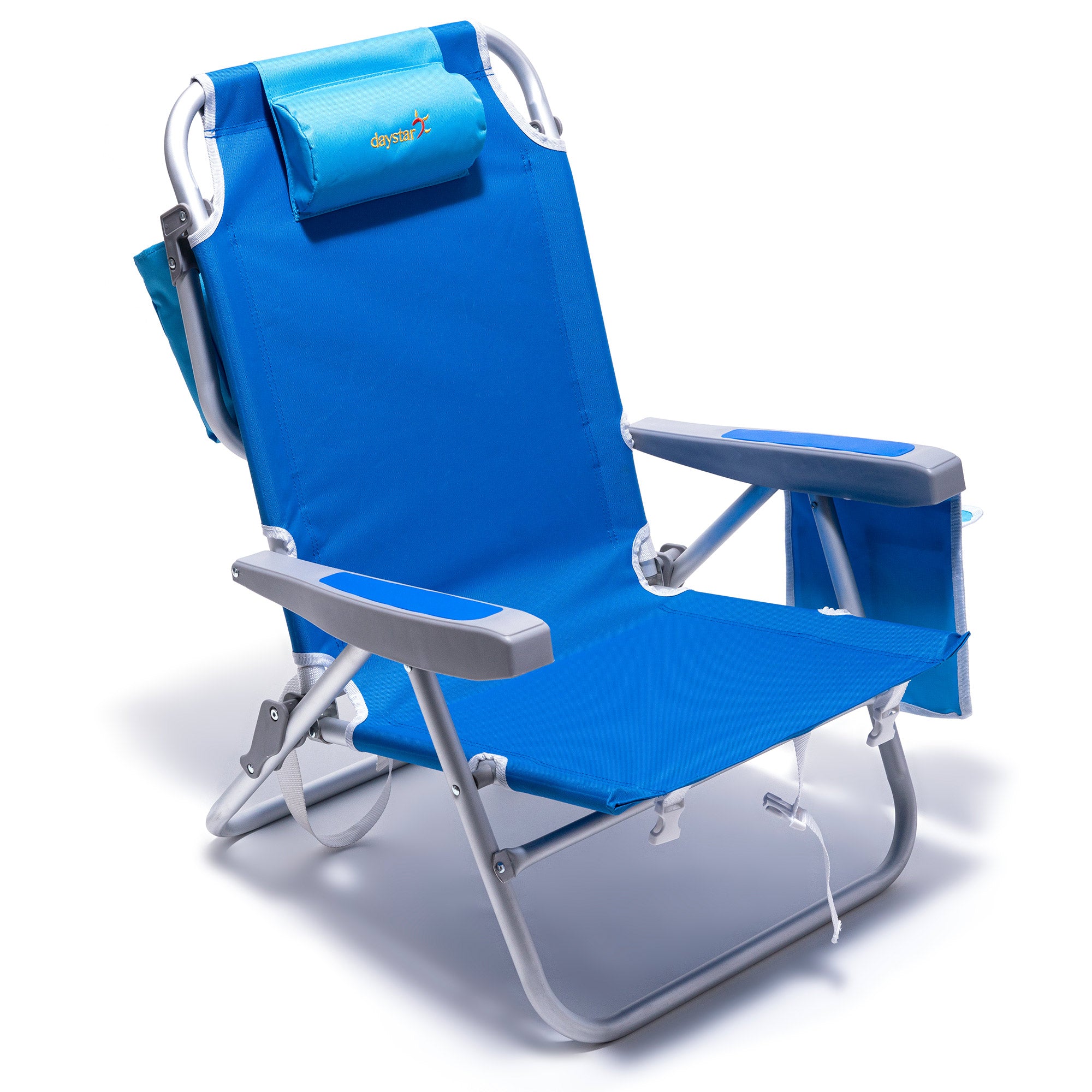 SUNNYFEEL Extra-Wide Low Beach Chair (5-Position Lay Flat)