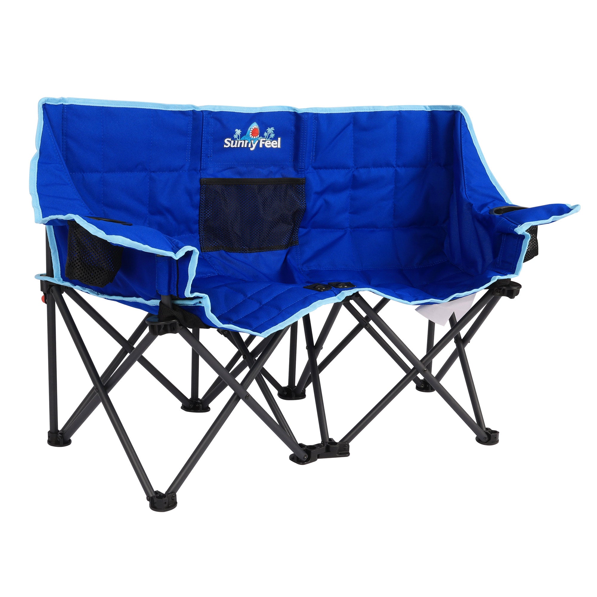 SUNNYFEEL Kids 2-Seat Folding Camping Chair with Safety Lock